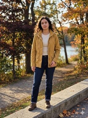 ​Love Tree Mustard Yellow Cotton Utility Safari Jacket - Medium